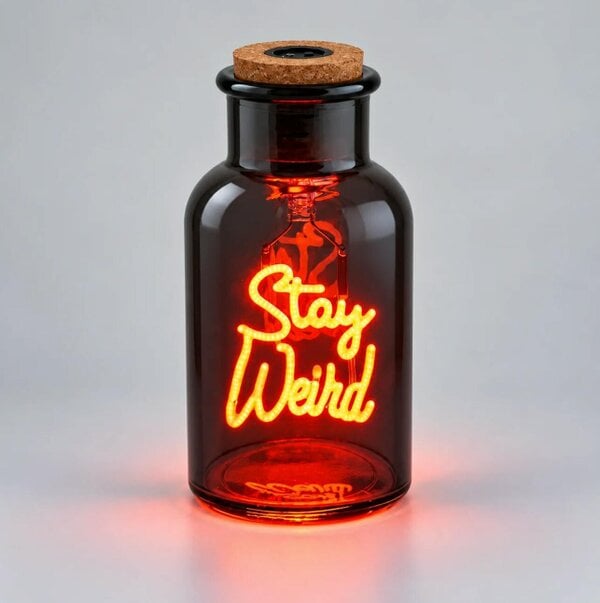 Love Frankie Stay Weird Message In A Bottle - LED Rechargeable Light