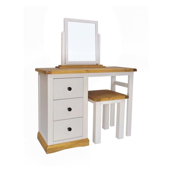 Bomporto 3 Drawer Dressing Table Set Brass Knob
