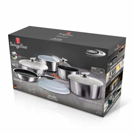 Berlinger Haus 12-Piece Cookware Set BH6910 Carbon Pro