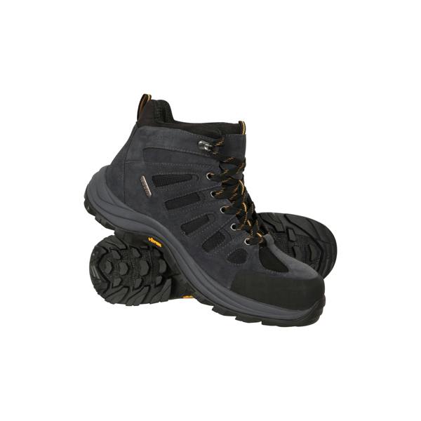 Mountain Warehouse Mens Vertex Extreme Suede Waterproof Boots - Grey - 
