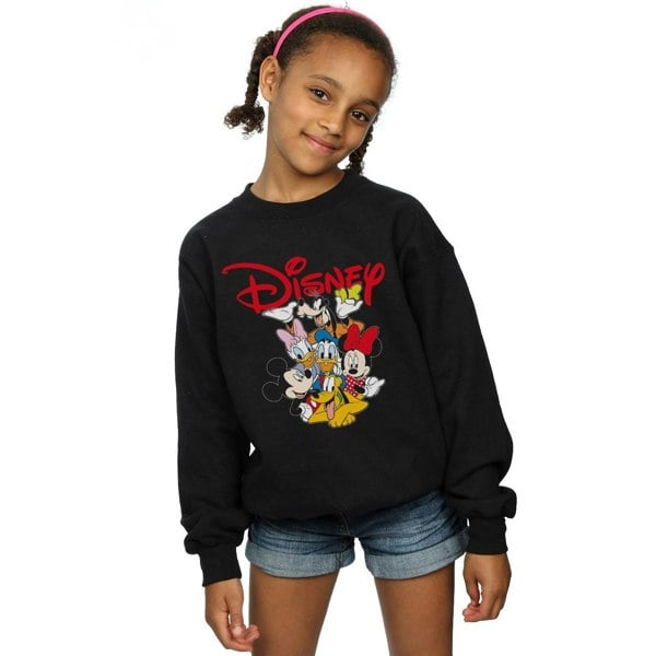 Disney Girls Mickey Mouse Crew Sweatshirt - Black