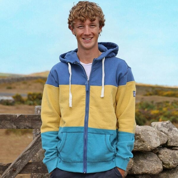 Lazy Jacks LJ721 - Men's Full Zip Panelled Hoody - Heather