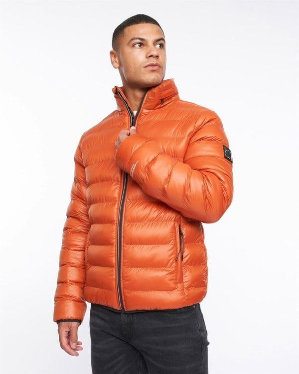 Duck and Cover Shemmy Two Quilted Jacket Orange