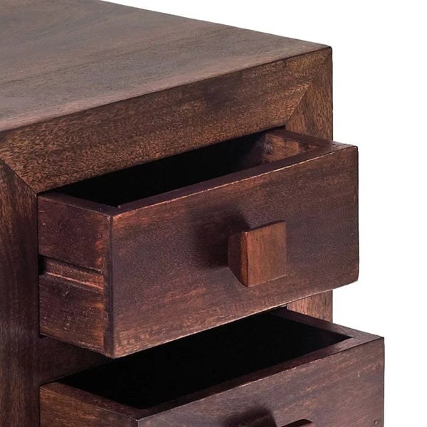 IH Design Mary Mango Wood 3 Drawer Bedside Table