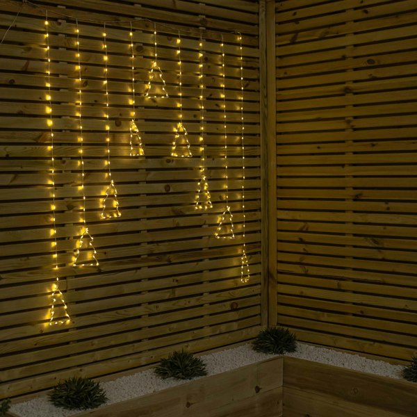 Samuel Alexander 1.2m x 1.2m FlexiBrights Christmas Tree Curtain Lights with 258 Warm White LEDs