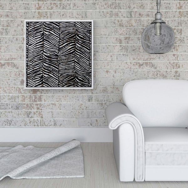 Warren Reed Zebra Pattern Framed Canvas