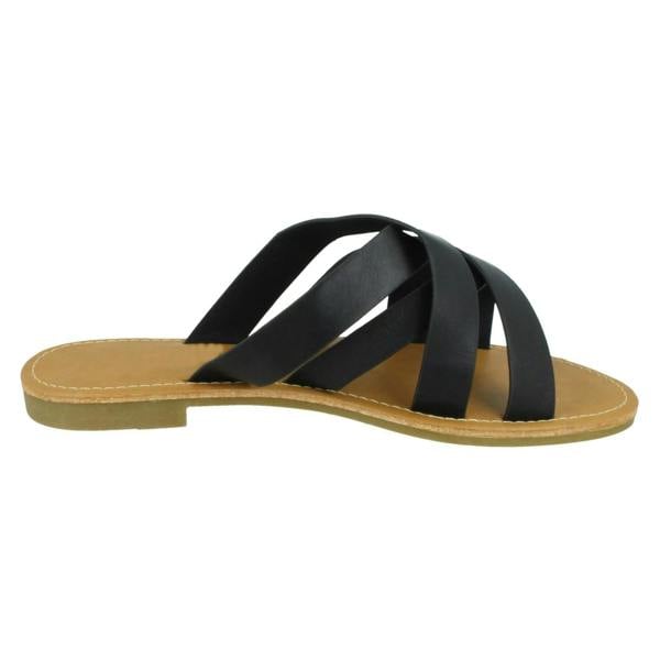 Savannah Ladies Savannah Wide Fitting Flat Strappy Mules F00387