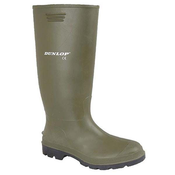 Green Dunlop Pricemastor Wellington boots