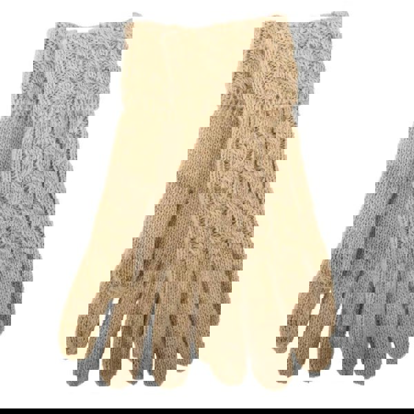 Aran Cable Cuff Fine Knit Gloves Stay Warm & Stylish with Aran Cable Cuff Fine Knit Gloves