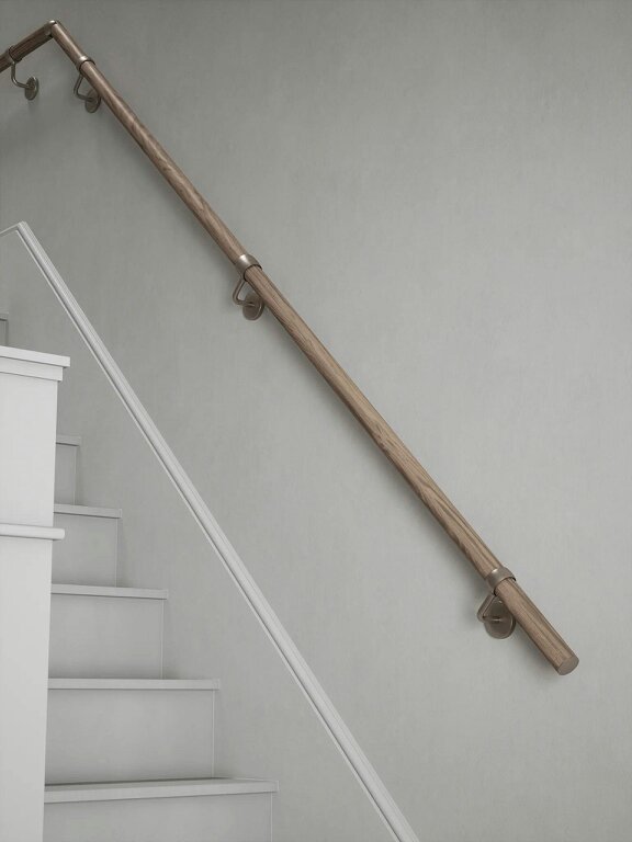 Handrails Direct Oversley Walnut Quarter Landing Handrail