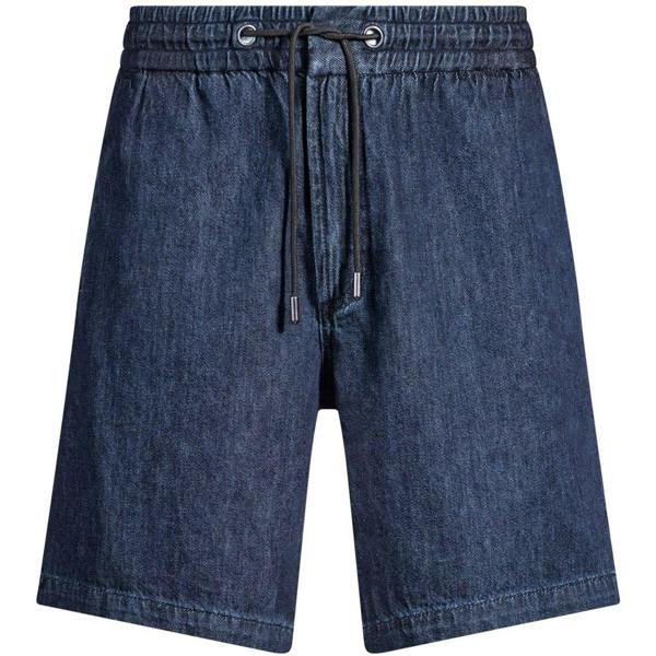 Boss Mens Denim Shorts - Dark Blue - 