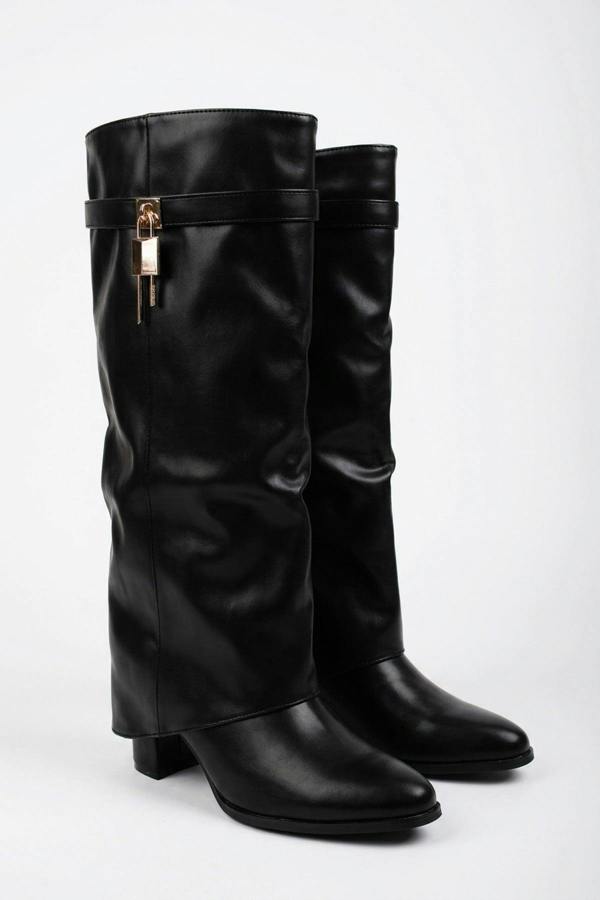 Cordelia Knee High Slouch Boots - Black
