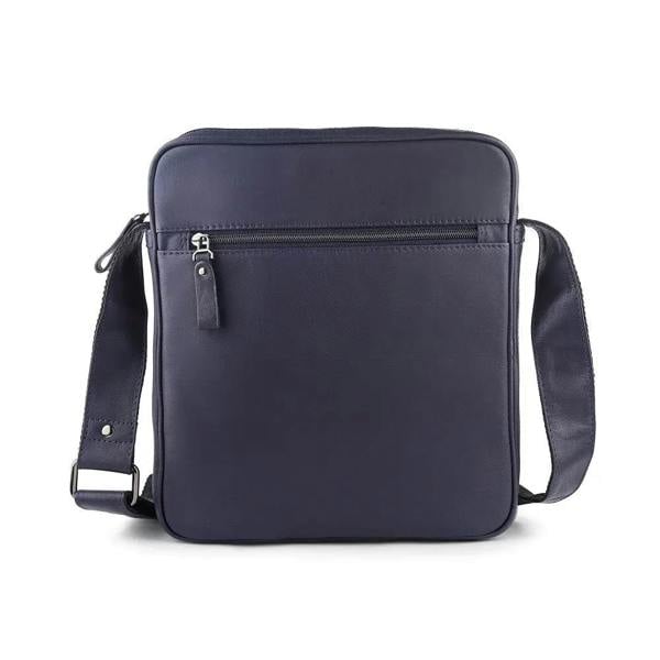 Mens Leather Bag Texan Dark Blue-1