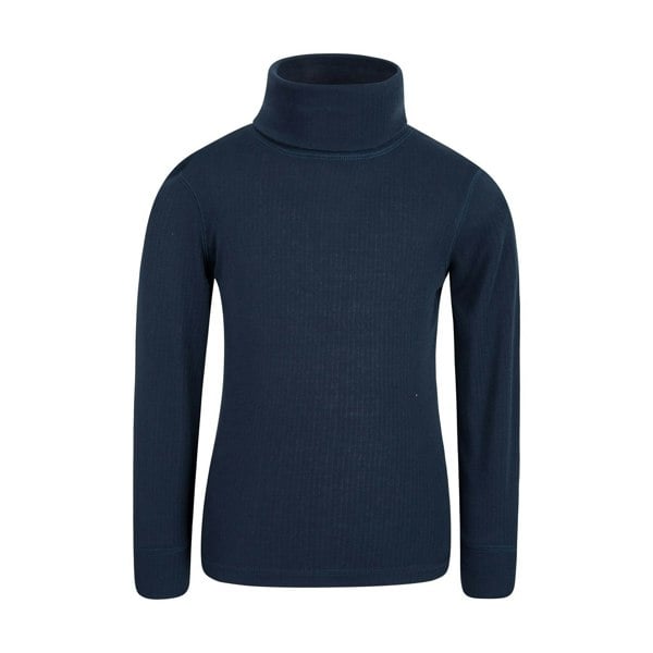 Mountain Warehouse Kids Talus Roll Neck Long-Sleeved Top - Navy