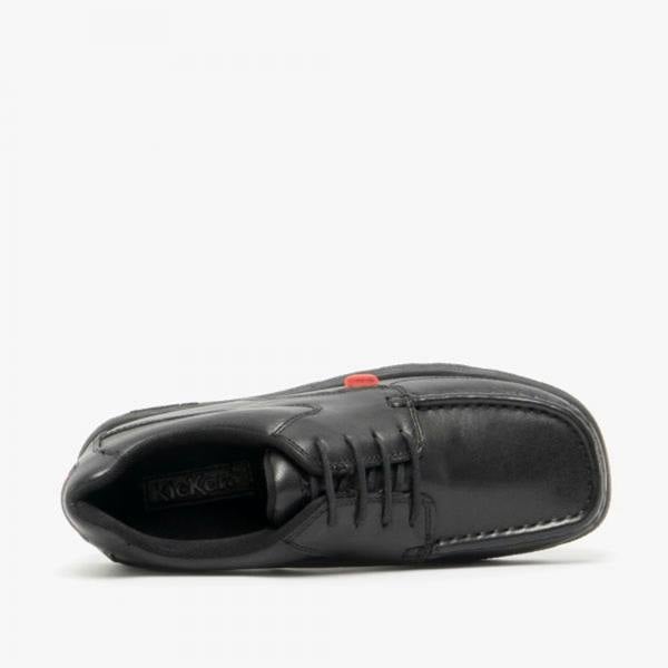 Kickers Kickers 114243 FRAGMA LACE 4 EYE Boys School Shoes Black