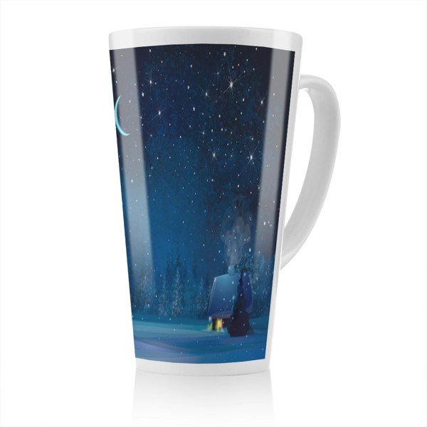 Benjamin Tate Design Night Winter Landscape Dining Latte Mug