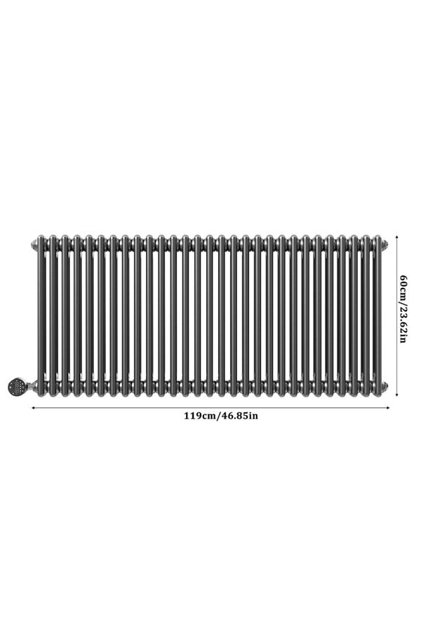 Living and Home 1200W Electric Radiator Wall Mounted 119cm x 60cm- Dark Grey