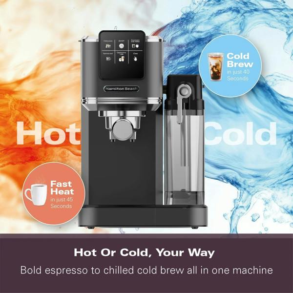 Hamilton Beach BaristaPro+ Touch 8-in-1 Espresso Machine Black