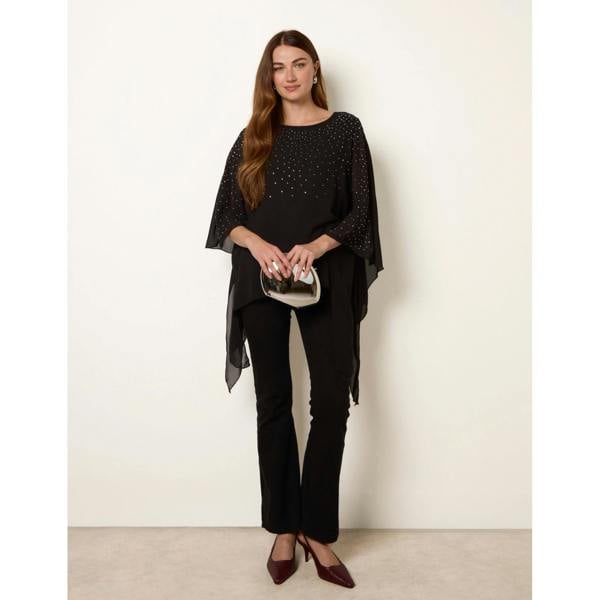 Blue Vanilla Rhinestone Tunic Top