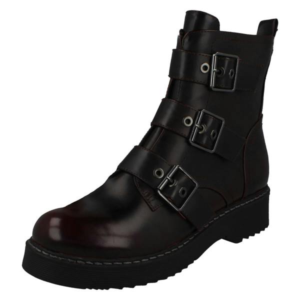 Spot On Ladies Spot On Buckle Ankle Boots F51069