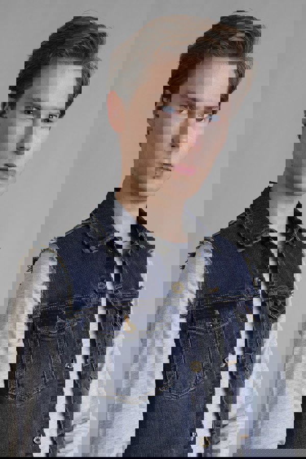 Men's Regular Fit Stretch Denim Sleeveless Jacket Navy Colour Enorsia UK