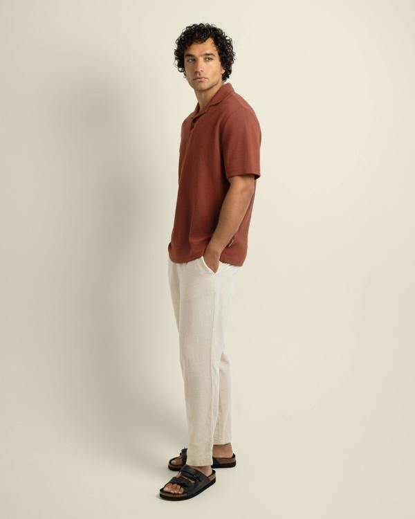 Larsson & Co Sommer - Wavy Rib Polo Shirt