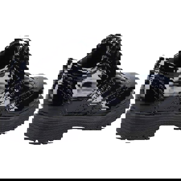 Hush Puppies SALLY PATENT SENIOR Leather Girls's Black Brogues