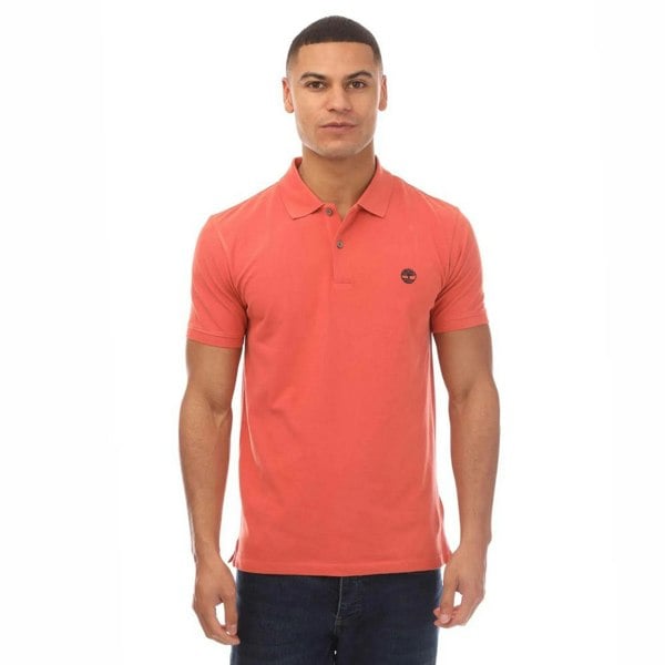Timberland Mens Merrymee River Polo Shirt - Coral