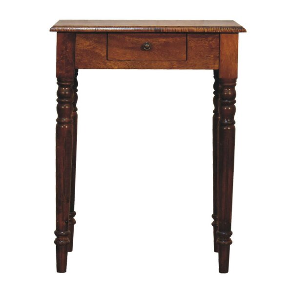 Wyld Haus Chantilly Chestnut Mango Wood Turned Leg Writing Desk