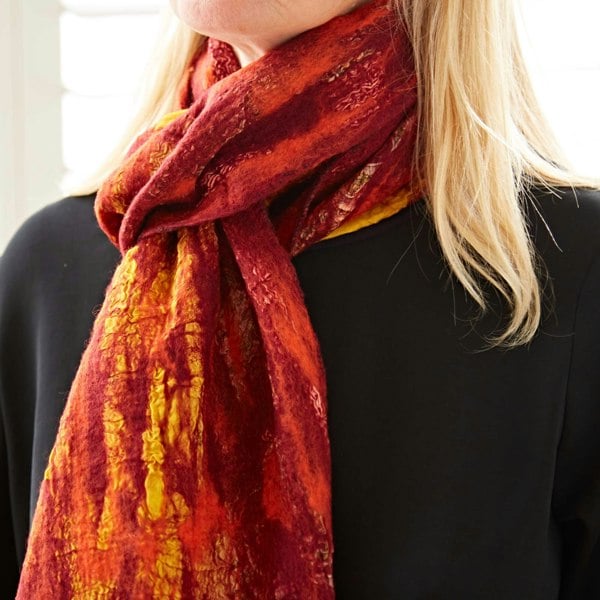 Paper High Felted Silk Scarf