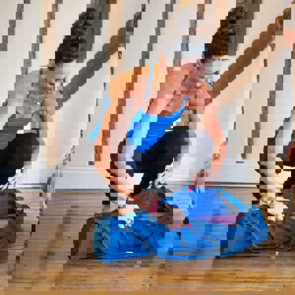 Fitness Mad Jute Yoga Mat Bag Zip Pocket