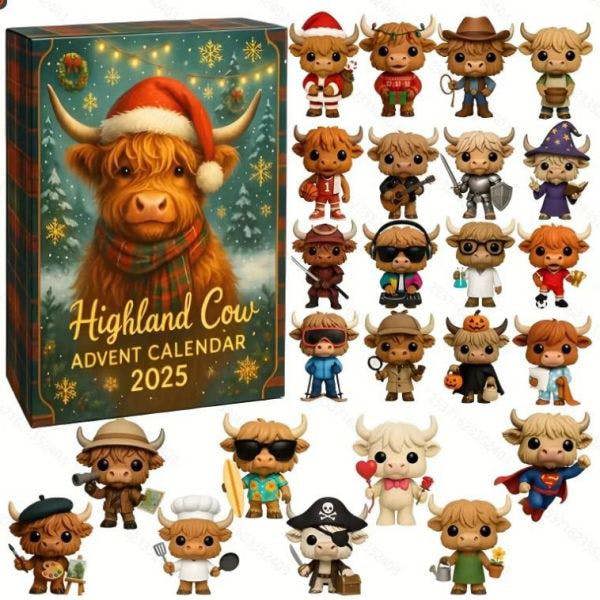 Leaper 2D Alpine Cow Christmas Advent Calendar