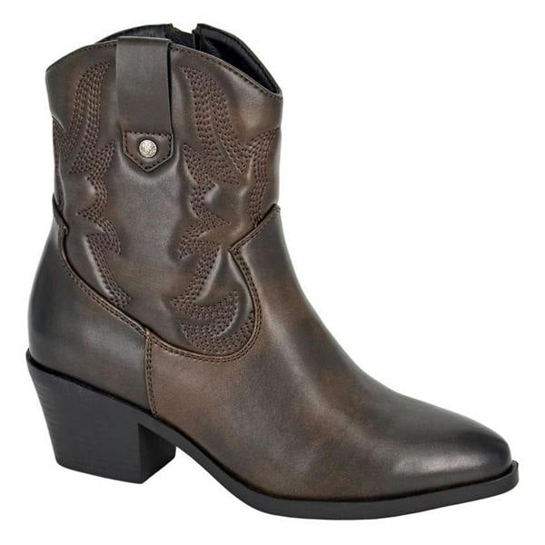 Cipriata Womens/Ladies Bertilla Burnished Ankle Boots - Dark Brown - 