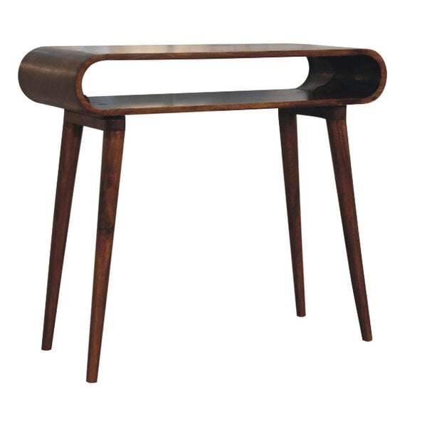 Wyld Haus Porquerolles Nordic Mango Wood Console Table Open Shelf