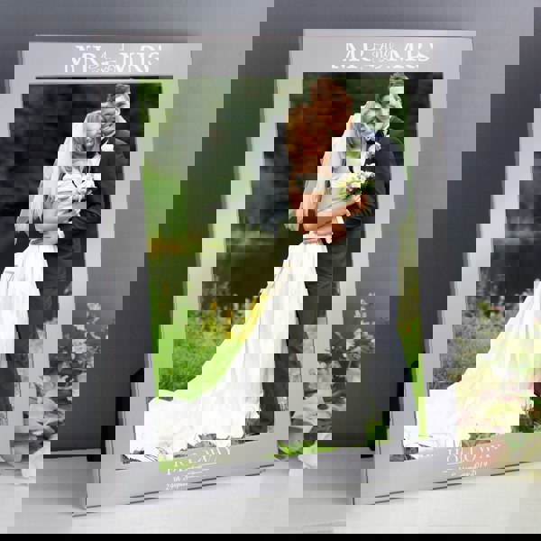 Personalised Memento Company Personalised Mr & Mrs 10x8 Silver Photo Frame