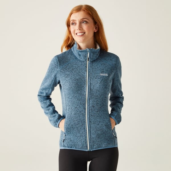 Regatta Women's Newhill Marl Full Zip Fleece Jacket - Coronet Blue / White