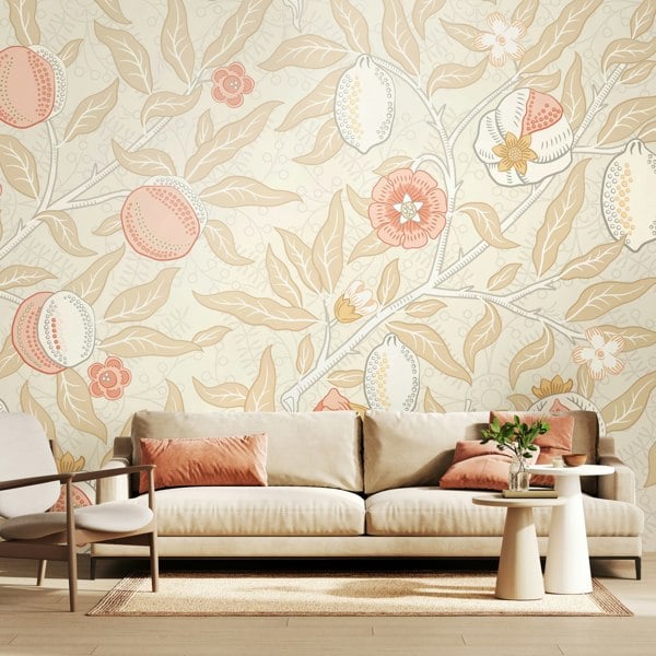 Origin Murals Fruit and Foliage - Soft Linen