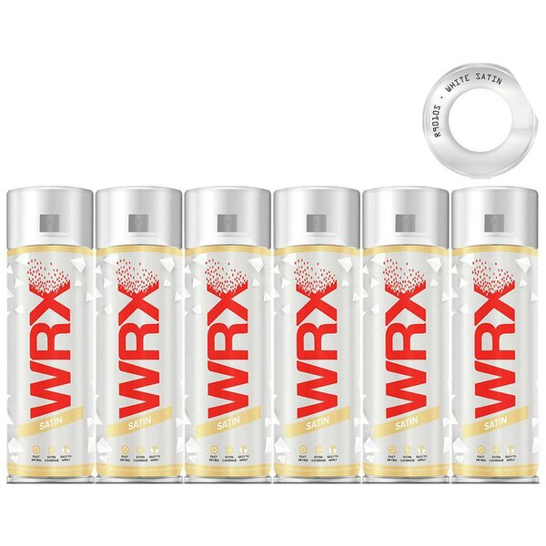 WRX 6X WRX Satin White Spray Paint 400ml