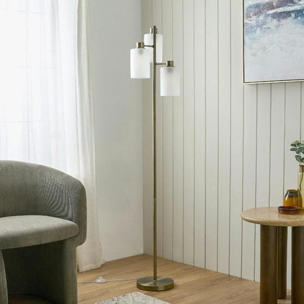 Pagazzi Lighting Kingsholm Antique Brass Floor Lamp