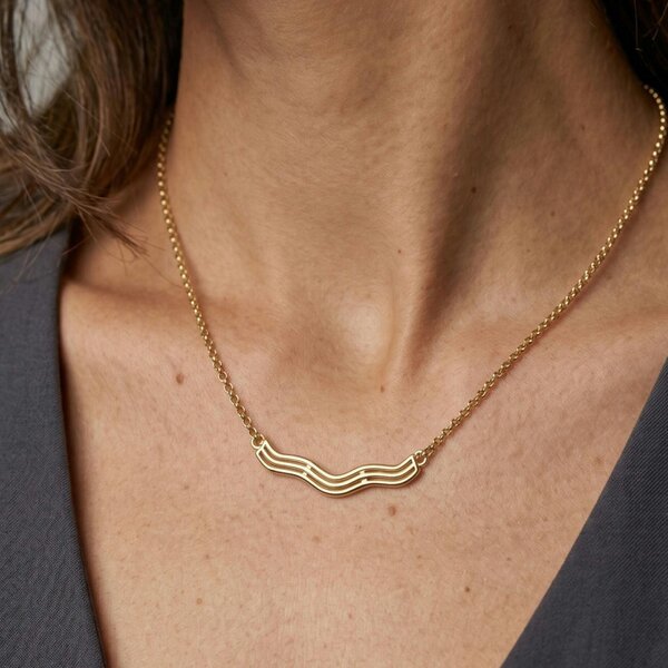 Uchi & Soto Nami Gold Wave Necklace