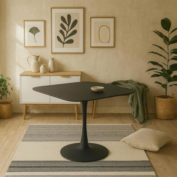 Wyld Haus Cloverfern Black Ceramic Square Dining Table