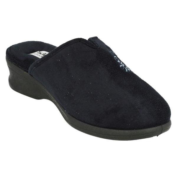 Padders Ladies Padders Wedge Heel Slipper Sable