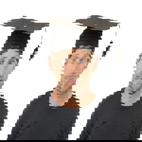 Bristol Novelty Unisex Mortar Board 2 Piece Felt Hat - Black