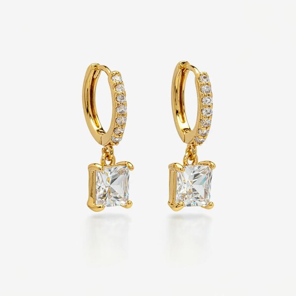Uchi & Soto Shikaku Gold Stone Earrings