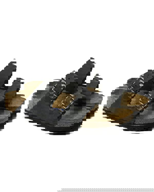 Birkenstock Arizona Soft Footbed Womens Oiled Leather Sandals - Black - CHO - Designer Womens Sandals