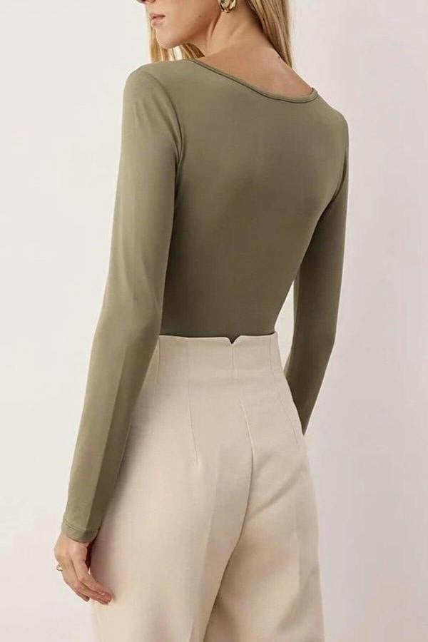 WOVCOR Knit Bodysuit with Accessory Detail