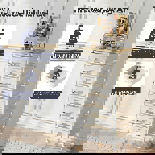 Levede 8 Drawers Storage Trolley Utility Cart Plastic Mobile Organiser Unit