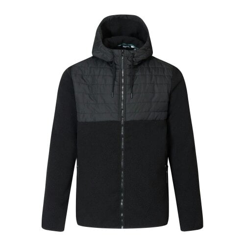 Regatta Mens Frankie Two Tone Borg Fleece Hybrid Jacket - Black