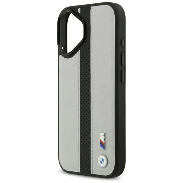 BMW M Perforated Stripe Logo Case with MagSafe for iPhone 17 6.3" Grey - BMHMP17S25PCPSGK