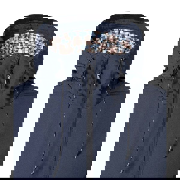 Aquascutum ACTIVE SHELL MID PARKA FW23 JK006 11 Navy Blue Parka Jacket Mens XL